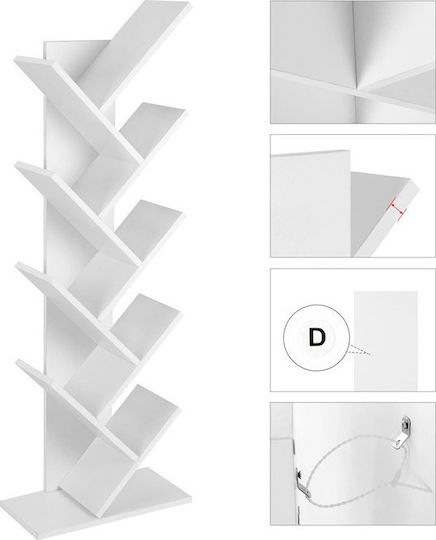 Bookcase White 50x25x141.5cm