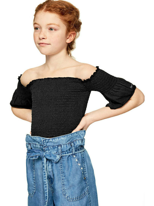 Pepe Jeans Kinderbluse Kurzarm Schwarz