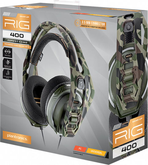 Plantronics RIG 400 Über Ohr Gaming-Headset mit Verbindung 3,5mm Grün