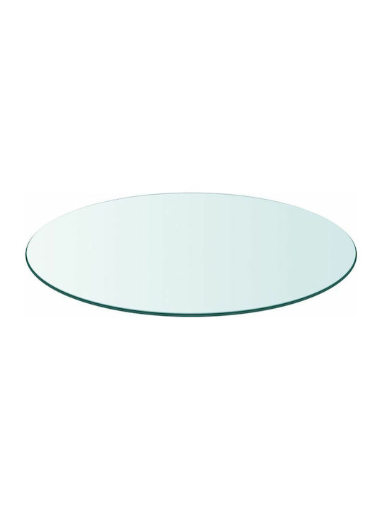 vidaXL Round Glass Table Surface Transparent 70x70cm