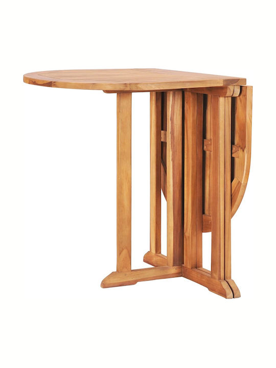 Outdoor Dinner Foldable Wood Table Natural 120x70x75cm