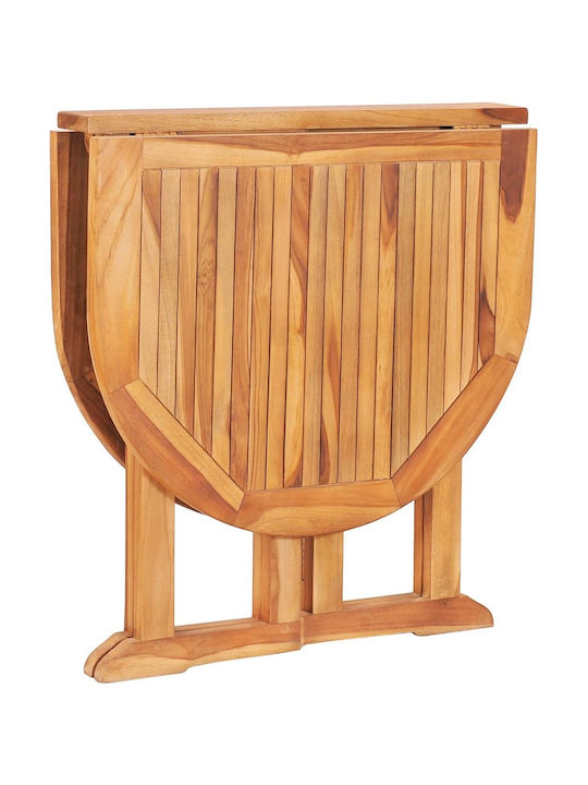 Outdoor Dinner Foldable Wood Table Natural 120x70x75cm