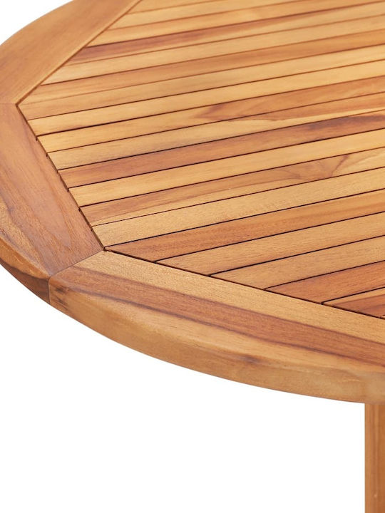 Outdoor Dinner Foldable Wood Table Natural 120x70x75cm