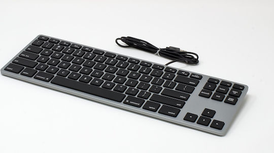 Matias RGB Backlit Wired Aluminum Tenkeyless Keyboard for Mac Πληκτρολόγιο Αγγλικό UK Συμβατό με Mac Γκρι