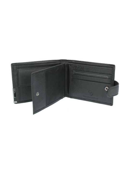 Verde Men's Leather Wallet Black