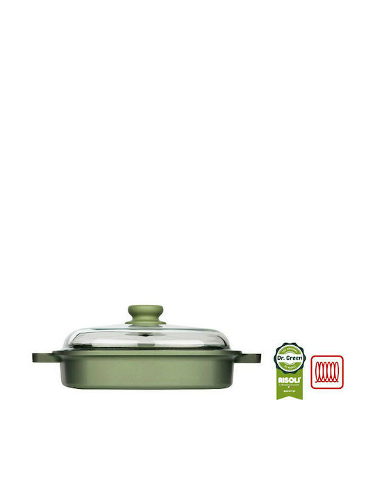 Risoli Dr. Green Grill mit Deckel aus Gussaluminium mit Antihaftbeschichtung 26cm