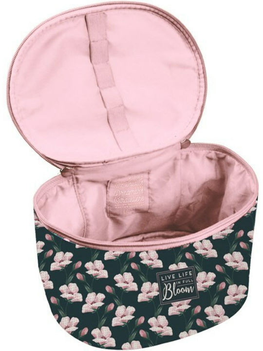 Women's Toiletry Bag Hello Beauty Flower Bloom Navy Blue