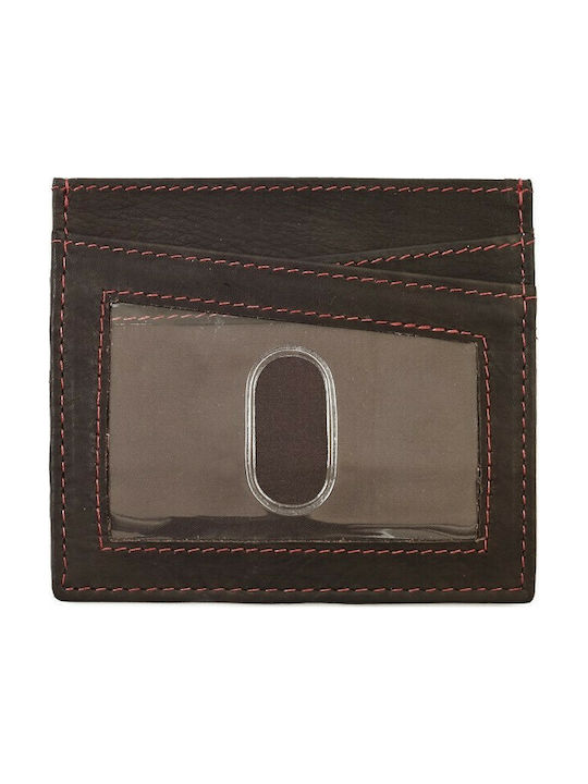 Zippo Men's Leather Card Wallet Brown