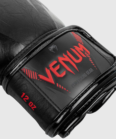 Venum Impact Γάντια Πυγμαχίας από Συνθετικό Δέρμα για Αγώνα Μαύρα