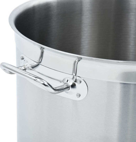 vidaXL Ανοξείδωτη Μαρμίτα Χωρητικότητας 50lt με Διάμετρο 40εκ. και Ύψος 40εκ.