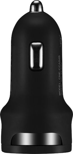 Canyon Автомобилен Заряден Устройство 2.4A с Портове 2xUSB-A Черен Цвят
