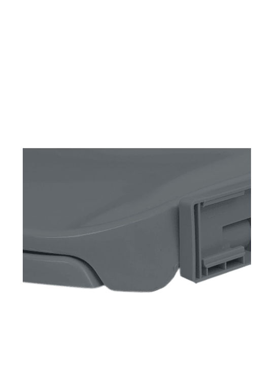 vidaXL Plastic Soft Close Toilet Slim Seat Gray 46cm