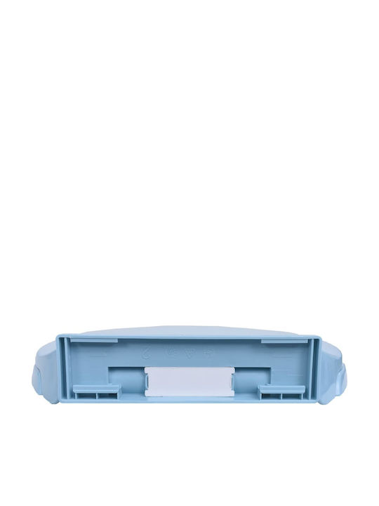 vidaXL Plastic Soft Close Toilet Slim Seat Blue 46cm