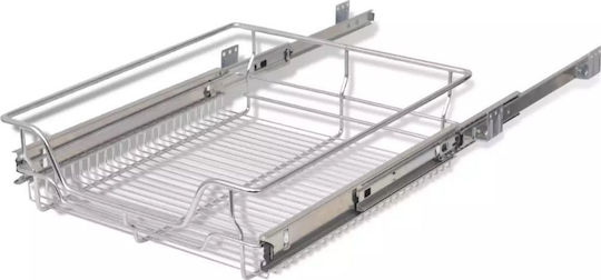 vidaXL Cupboard Expanding Hardware Silver 46x46.8x13cm 2pcs 50480
