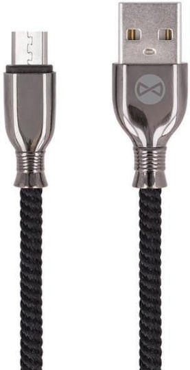 Forever Braided USB 2.0 to micro USB Cable Tornado Black 1m