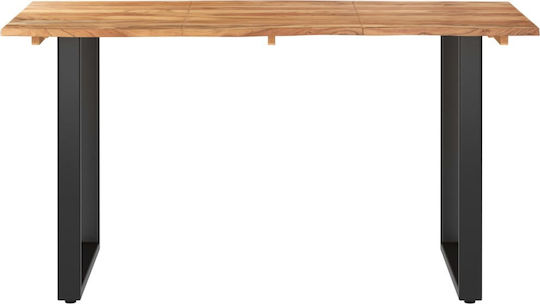 Table Dining Room from Solid Wood & Metal 140x70x76cm Table Dining Room from Solid Wood & Metal 140x70x76cm