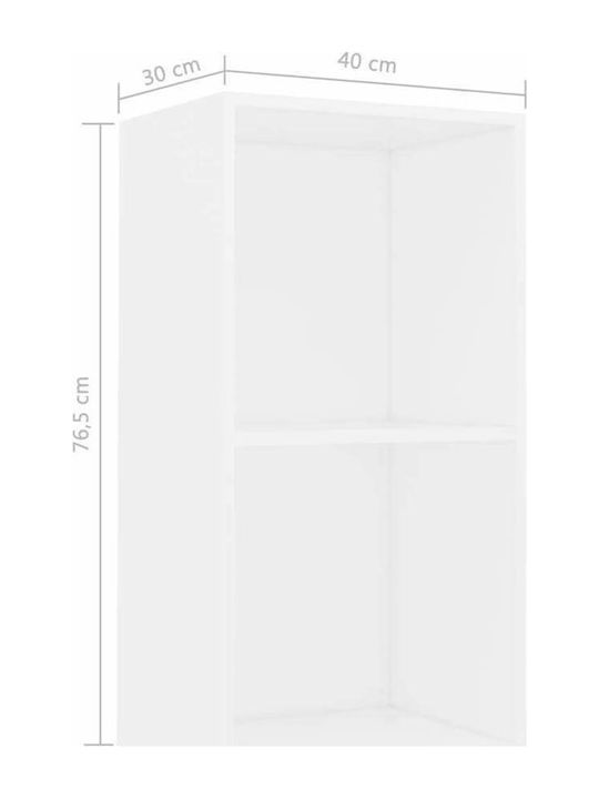 Shelf Unit Storage Wooden L40xW30xH76.5cm