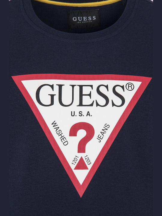 Guess Ανδρική Μπλούζα Μακρυμάνικη Navy Μπλε