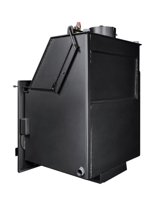 Metlor PC/34 CS Ενεργειακό Τζάκι Ξύλου Καλοριφέρ 32.2kW Ίσιο με Ανοιγόμενη Πόρτα Κλειστού Δοχείου