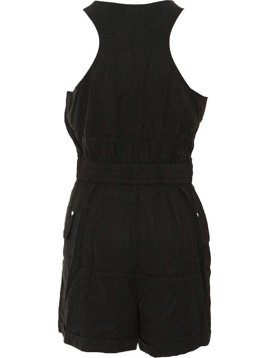 Nevada Halter Damen Ärmellos Einteiler Shorts Schwarz