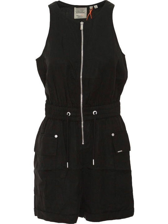 Nevada Halter Damen Ärmellos Einteiler Shorts Schwarz