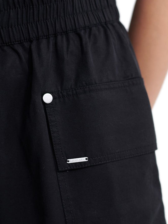 Nevada Halter Damen Ärmellos Einteiler Shorts Schwarz