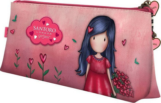 Santoro Gorjuss Pencil Case with 2 Compartments Pink