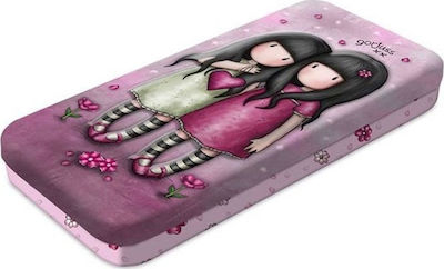 Santoro Metal Pencil Case Gorjuss with 1 Compartment Pink