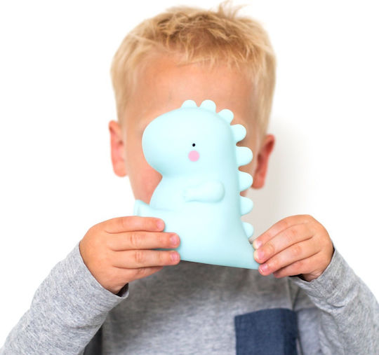 A Little Lovely Company Led Kids Decorative Lamp Little T Rex Din Blue 12.5x12.5x8.7εκ.