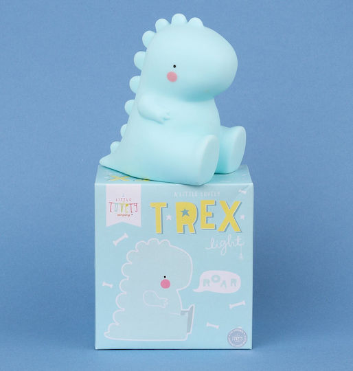 A Little Lovely Company Led Kids Decorative Lamp Little T Rex Din Blue 12.5x12.5x8.7εκ.