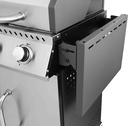 Thermogatz Elite Gs Gas Grill with Cast Iron Grate 70x42cm with 4 Burners 12kW and Side Burner 2.5kW
