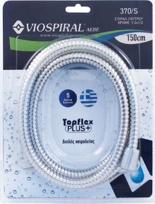 Viospiral Inox Shower Hose Chrome Topflex Plus 150cm (1/2")