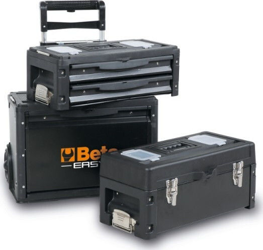 Beta Wheeled Plastic Tool Carrier 3 Slot with Toolbox W72.2xD49.5xH30.6cm C43