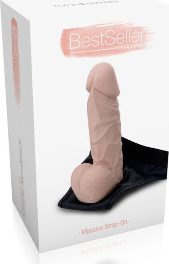 Toyz4lovers BestSeller Massive Strap-On Harness with Dildo in Flesh Colour