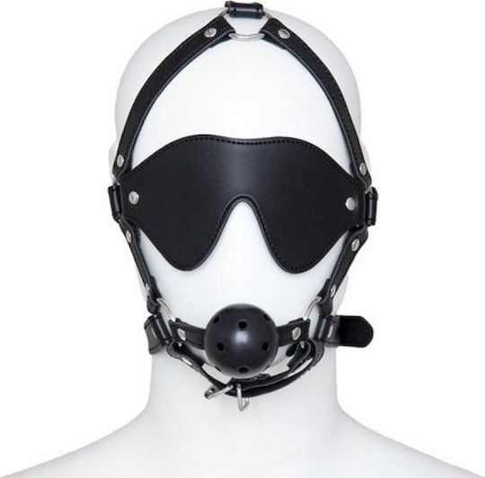 Rimba Total Head Harness Restraint Mască BDSM în Culoare Negru