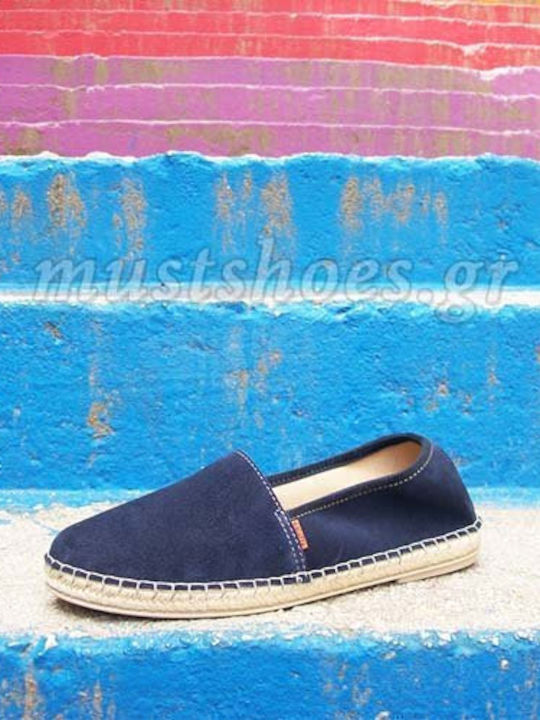 Women's Suede Espadrilles Navy Blue