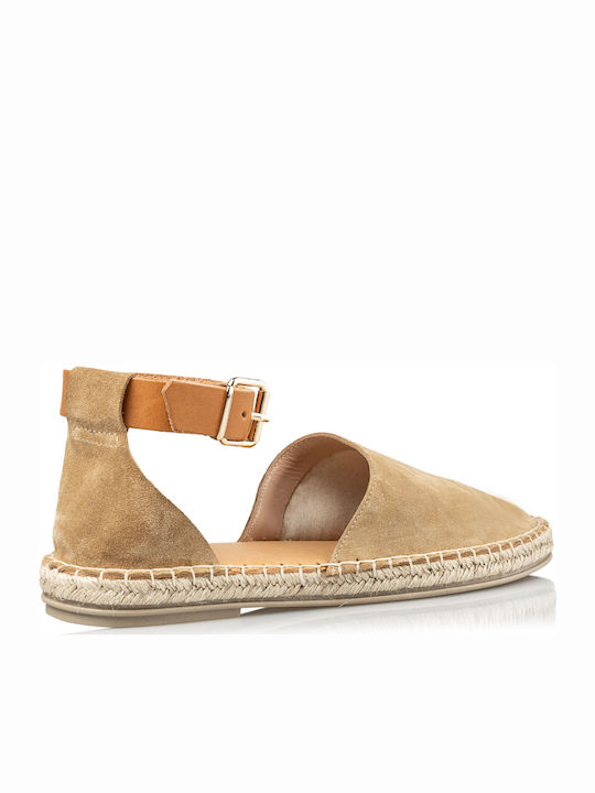 Suede Γυναικείες Εσπαντρίγιες σε Μπεζ Χρώμα
