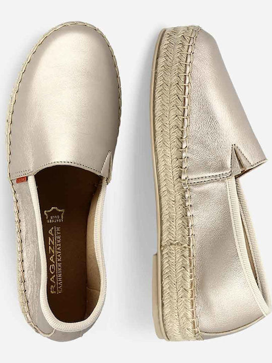Women's Leather Espadrilles Sand