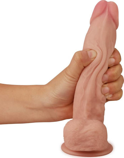 Lovetoy SkinLike Soft Dildo mit Hoden und Saugnapf Fleisch 17.8cm