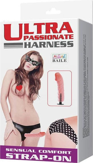 Baile Ultra Passionate Harness Harness with Dildo 19.7cm in skin color