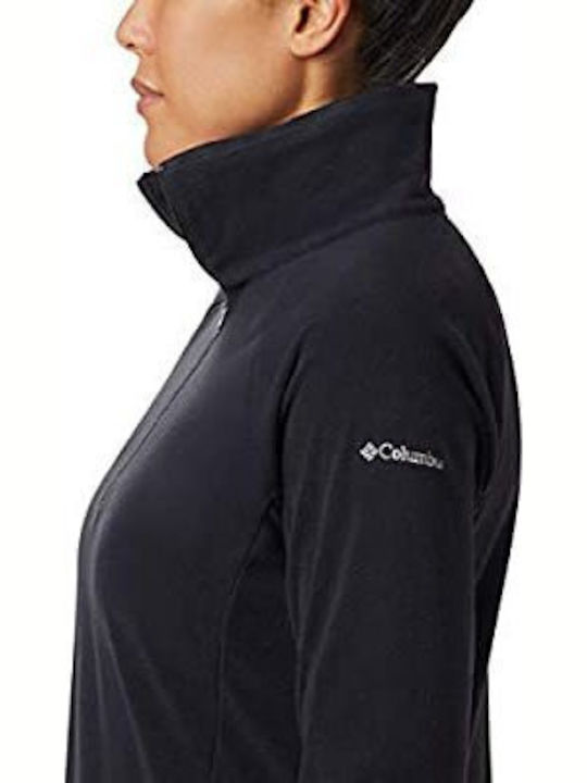 Glacial IV Women's Blouse Fleece Long Sleeve with Zipper Black
