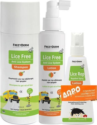 Frezyderm Λοσιόν & Σαμπουάν για Πρόληψη & Αντιμετώπιση Ενάντια στις Ψείρες Lice Free , Lice Rep Extreme Repellent για Παιδιά 330ml
