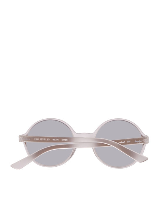 Pepe Jeans Ronnie Women's Sunglasses with Transparent Plastic Frame and Brown Lens PJ7286-C4