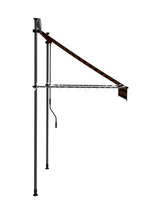 vidaXL Zelt Terrasse mit LEDs Orange / Brown 1.5x1.2m