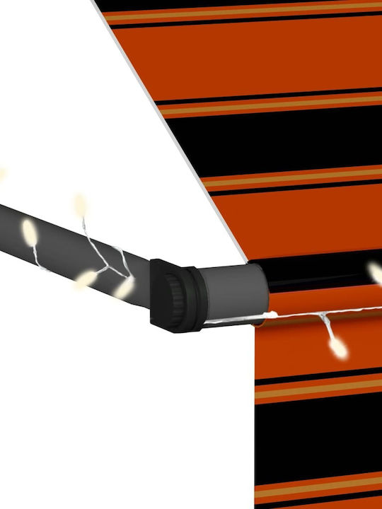 vidaXL Zelt Terrasse mit LEDs Orange / Brown 1.5x1.2m