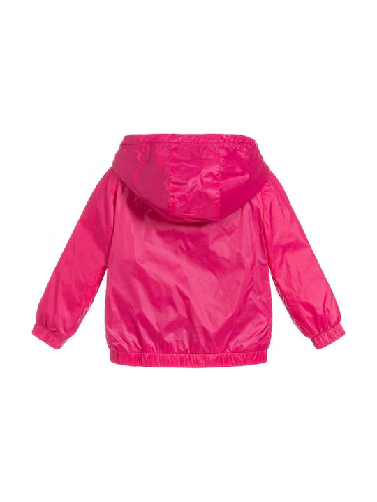 Guess Kinderjacke Kurz mit Kapuze Fuchsie