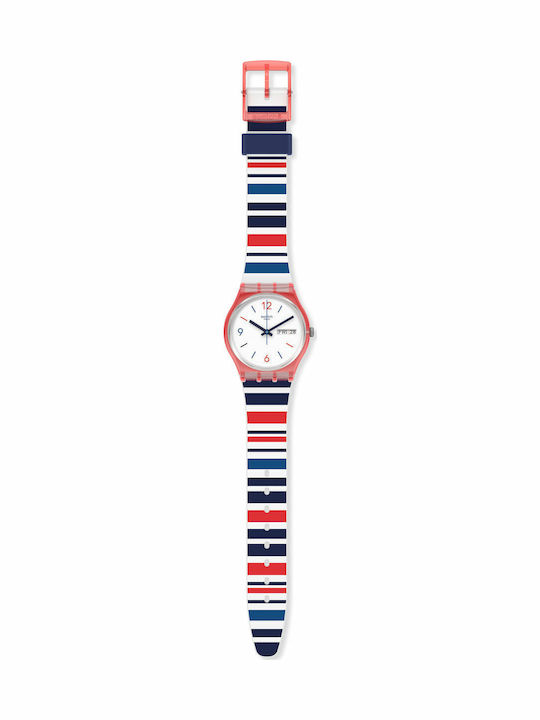 Swatch Sea Barcode Damen Uhr mit Kautschukarmband