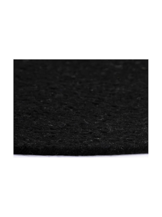 vidaXL Round Fabric Placemats Black 38cm 6pcs