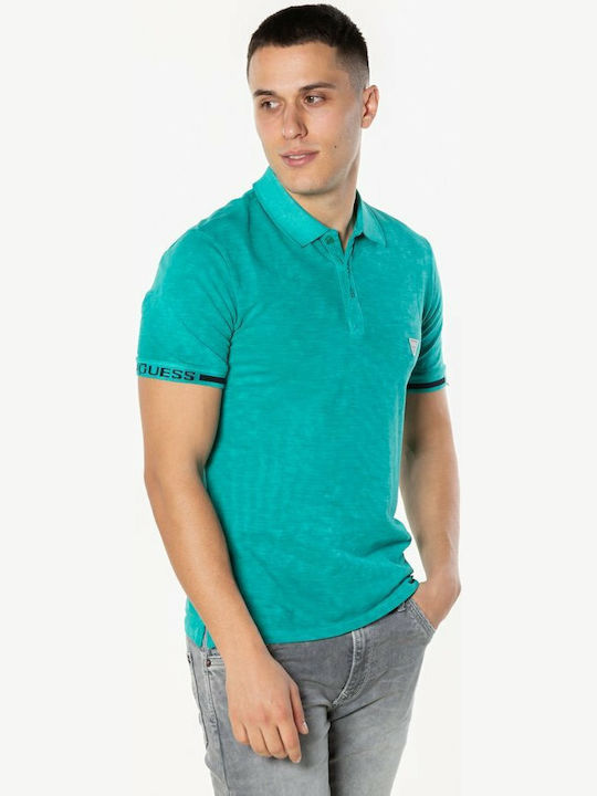 Guess Men's Short Sleeve Polo Blouse Green