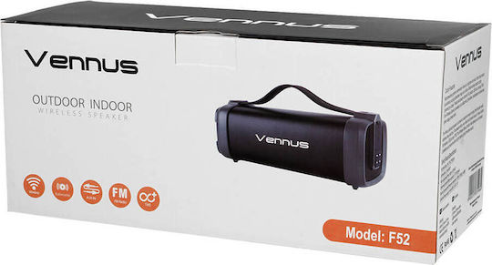 Vennus TWS F52 Bluetooth-Lautsprecher 8.5W mit Radio Schwarz